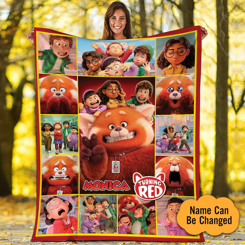 Turning Red Movie Blanket Turning Red Fleece Blanket Panda Red Blanket Meilin Lee Blanket Magic Kingdom Blanket Birthday.jpg