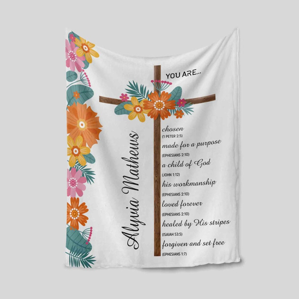 You Are Blanket, Cross Blanket, Religious Gifts, Bible Verse Blanket, God Blanket, Jesus Blanket, Custom Name Blanket, Christian Blanket2.jpg