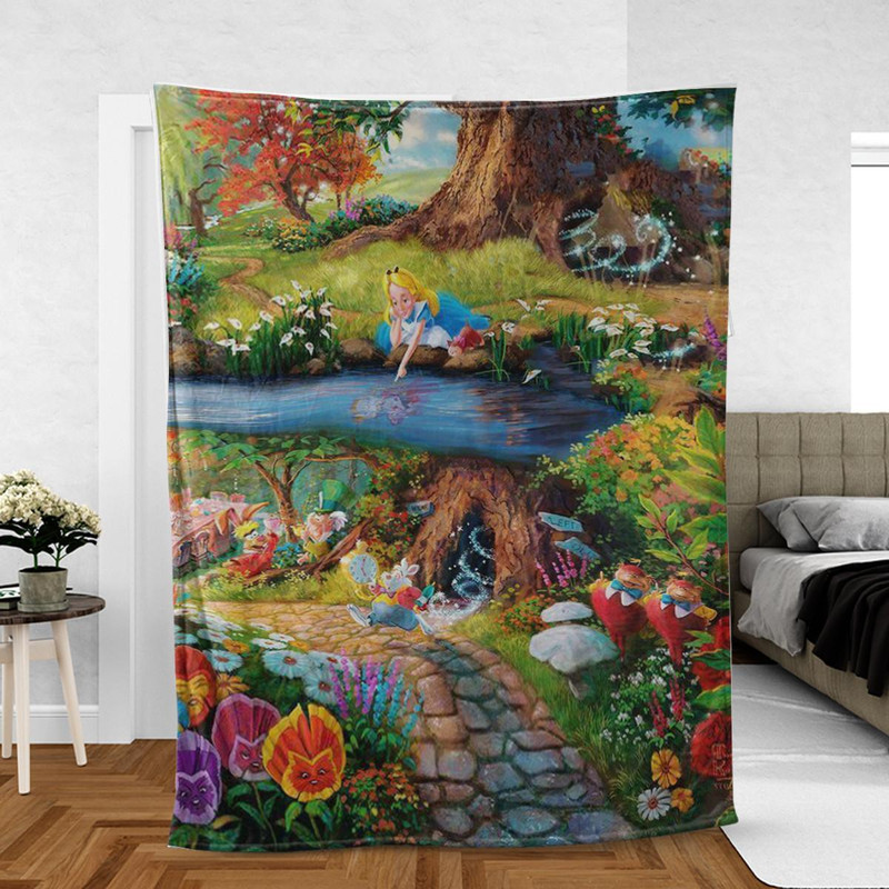 Alice in Wonderland Sherpa Fleece Quilt Blanket BL1526 - Wisdom Teez.jpg