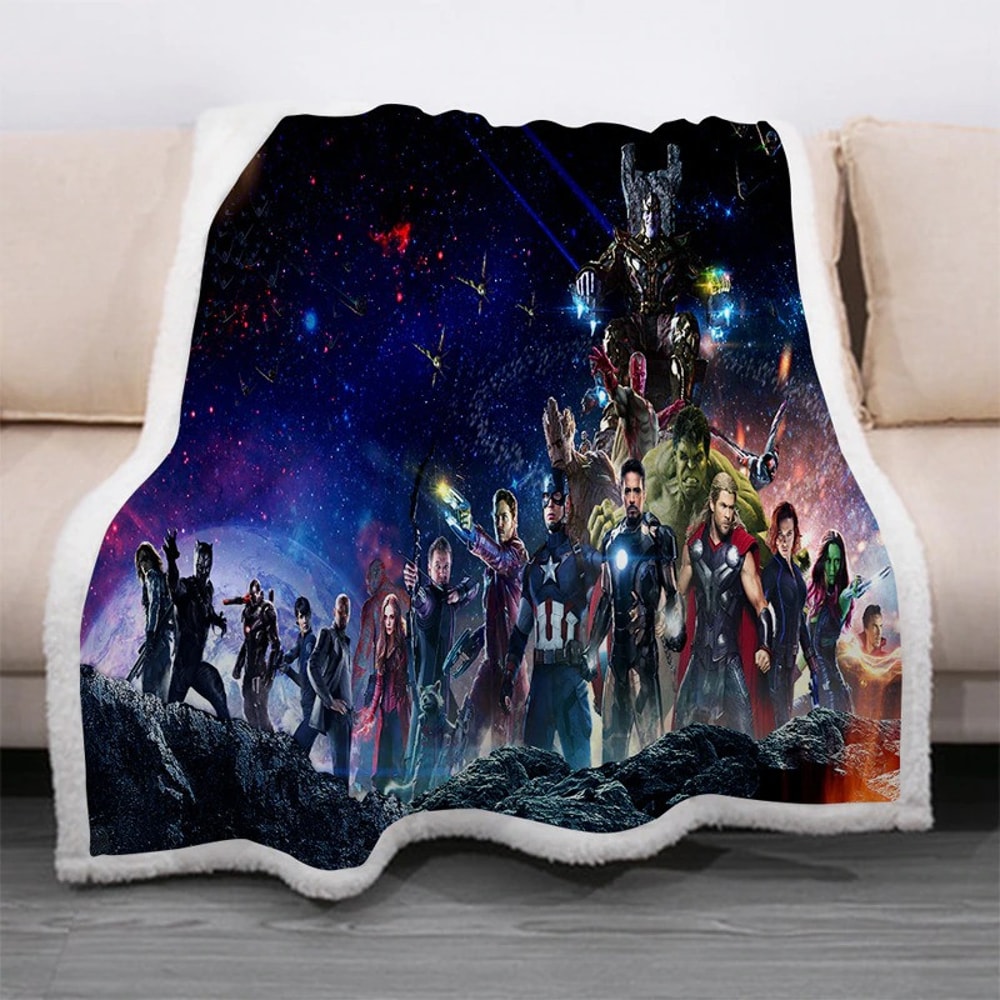 Avenger Marvel Comics Sherpa Fleece Quilt Blanket BL2060 - Wisdom Teez.jpg