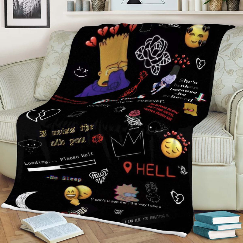 Bart Simpson Sherpa Fleece Quilt Blanket BL2330 - Wisdom Teez.jpg