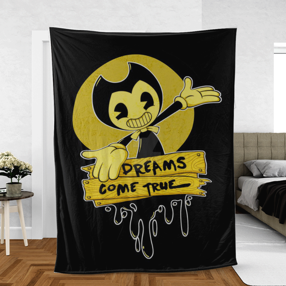 Bendy And The Ink Machine Dreams Come True Fan Sherpa Fleece Quilt Blanket BL1849 - Wisdom Teez.jpg