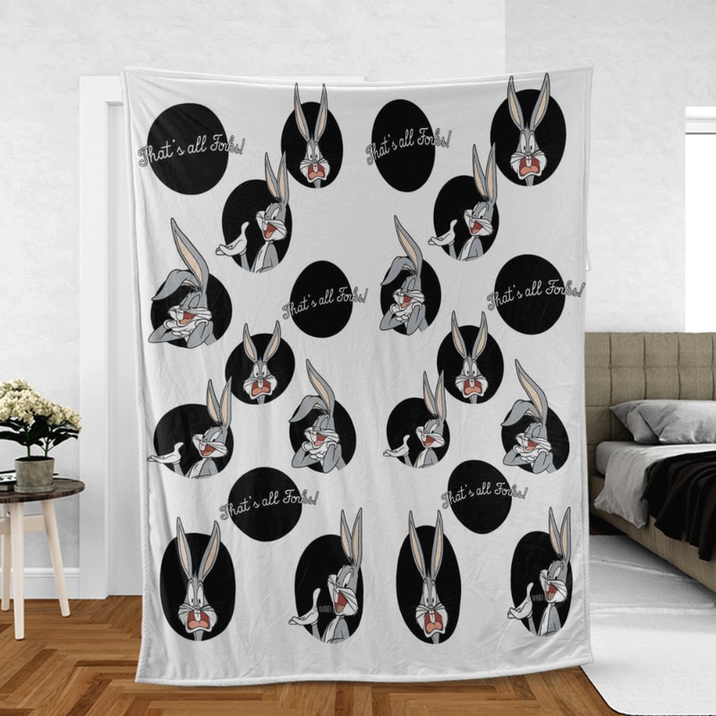 Bugs Bunny Looney Tunes Cartoons Lover Sherpa Fleece Quilt Blanket BL1719 - Wisdom Teez.jpg