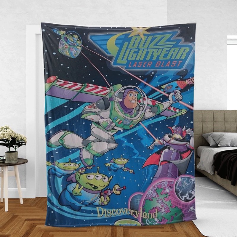 Buzz Lightyear Laser Blast Discover Land Fan Sherpa Fleece Quilt Blanket BL1840 - Wisdom Teez.jpg