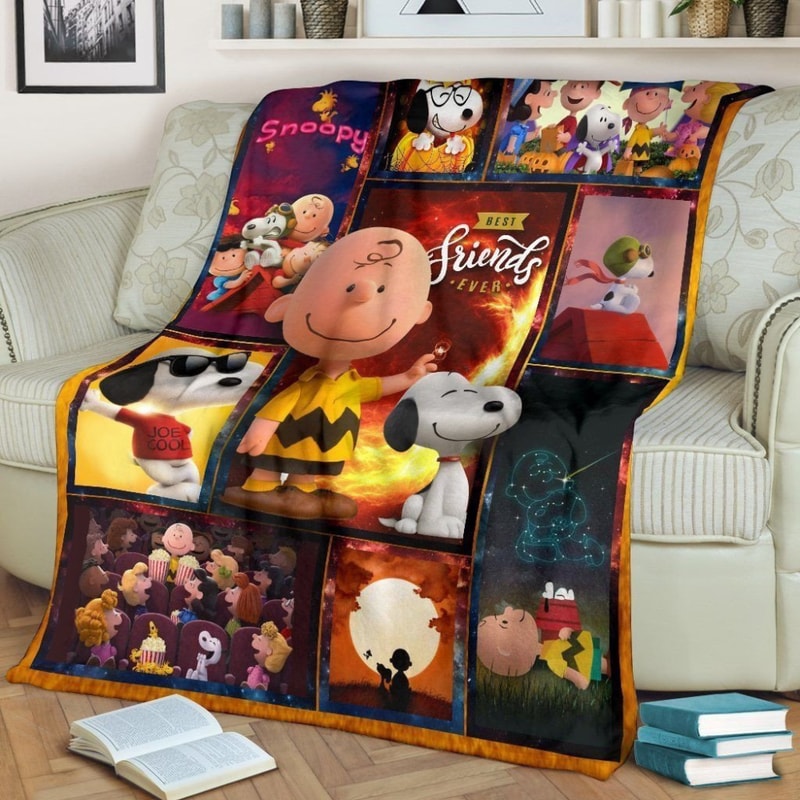 Cartoon Character Snoopy Peanuts Sherpa Fleece Quilt Blanket BL2102 - Wisdom Teez.jpg
