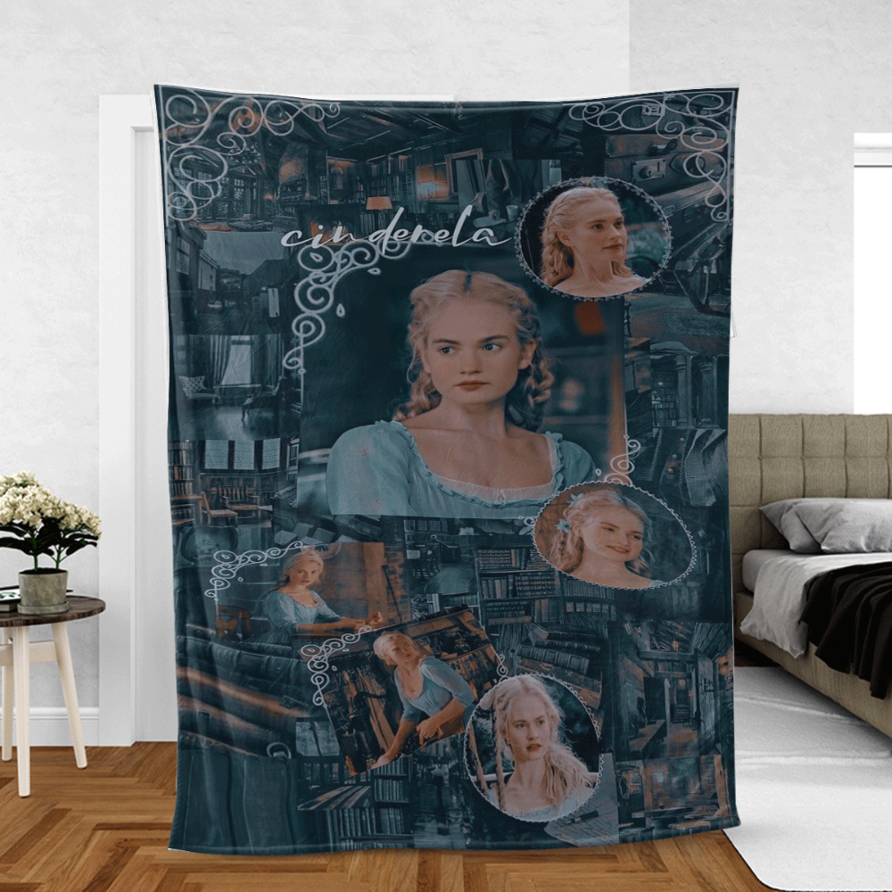 Cinderella Disney Princess Cartoons Lover Sherpa Fleece Quilt Blanket BL1713 - Wisdom Teez.jpg