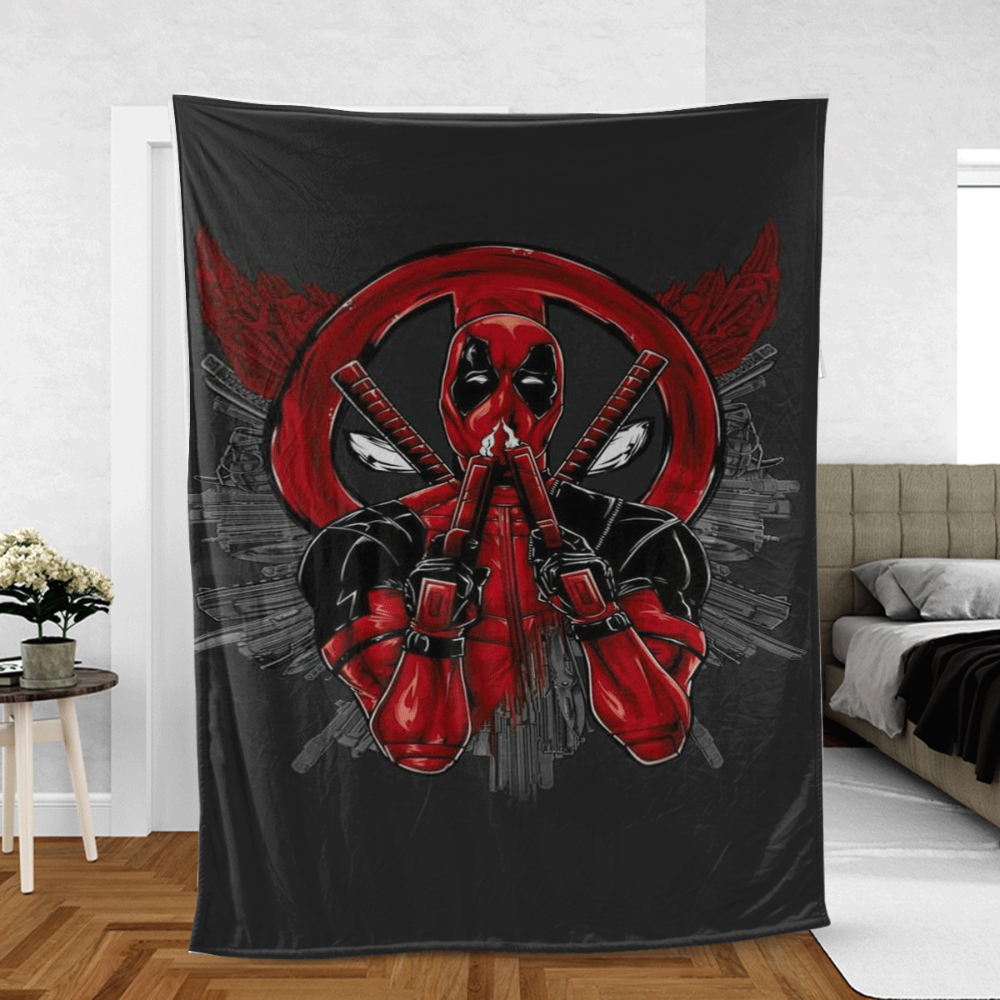 Deadpool Marvel Comics Fan Sherpa Fleece Quilt Blanket BL1845 - Wisdom Teez.jpg