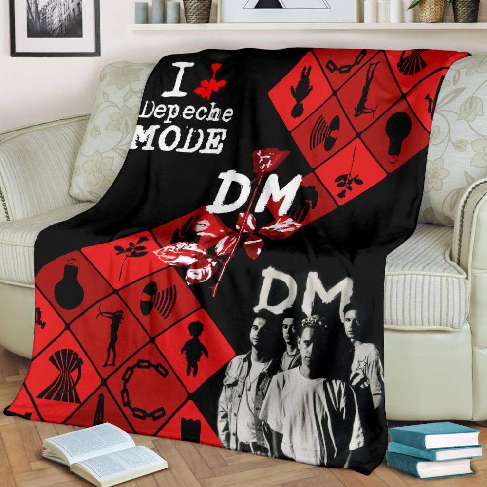 Depeche Mode Thank You For The Memories Sherpa Fleece Quilt Blanket BL1933 - Wisdom Teez.jpg