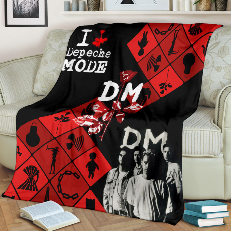 Depeche Mode Thank You For The Memories Sherpa Fleece Quilt Blanket BL1933 - Wisdom Teez.jpg
