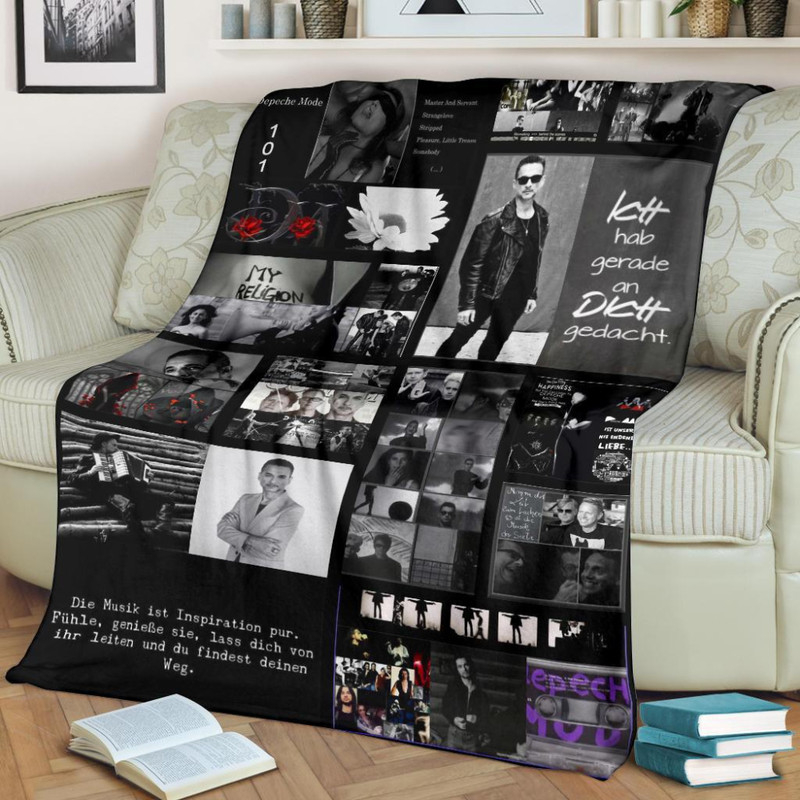 Depeche Mode Thank You For The Memories Sherpa Fleece Quilt Blanket BL1934 - Wisdom Teez.jpg
