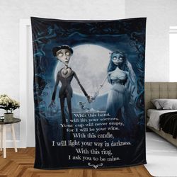emily the corpse bride and victor van dort cartoon lover sherpa fleece quilt blanket bl2396 - wisdom teez.jpg