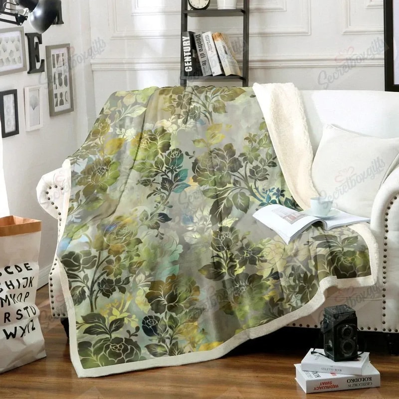 Flower In The Garder At Sunshine Sherpa Fleece Quilt Blanket BL0871 - Wisdom Teez.jpg