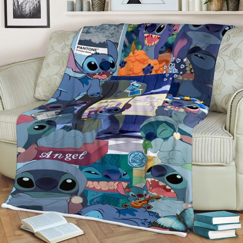 Funny Disney Stitch Lilo And Stitch Sherpa Fleece Quilt Blanket BL1408 - Wisdom Teez.jpg