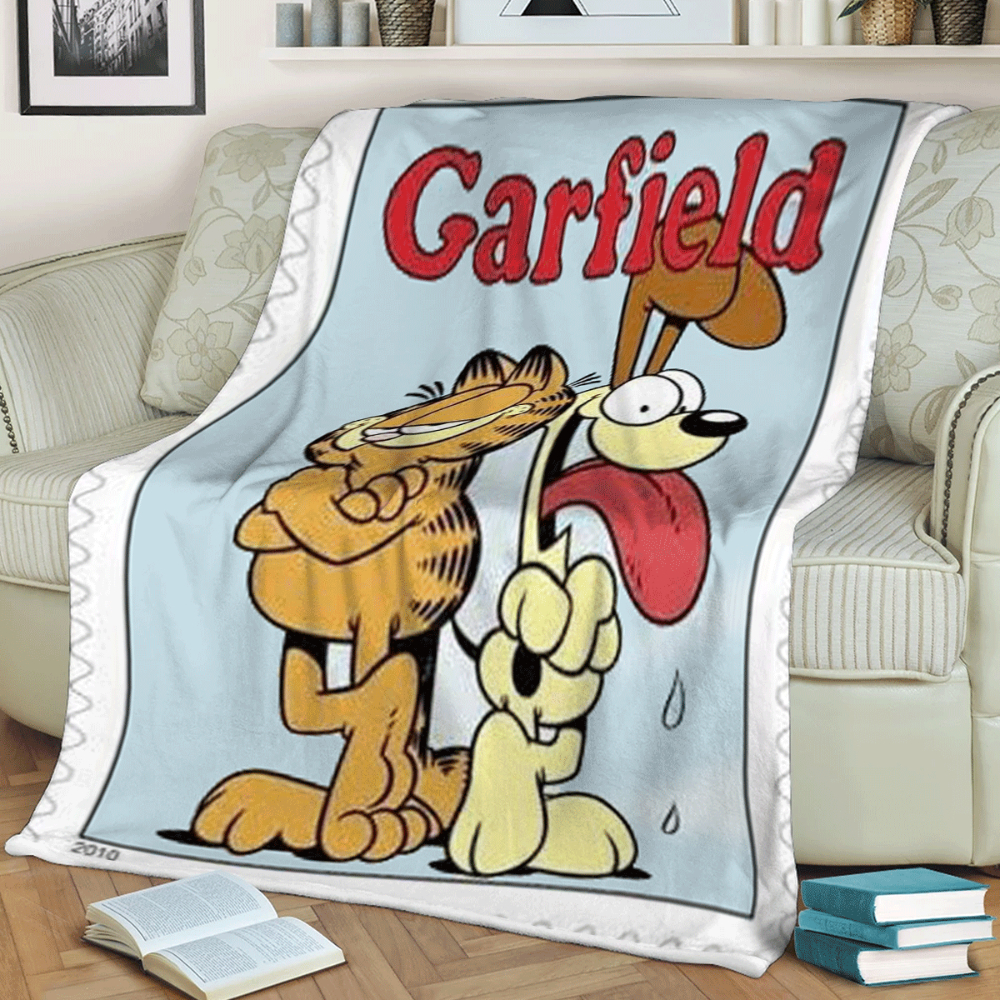 Funny Garfield And Odie Cartoon Christmas Sherpa Fleece Quilt Blanket BL1512 - Wisdom Teez.jpg