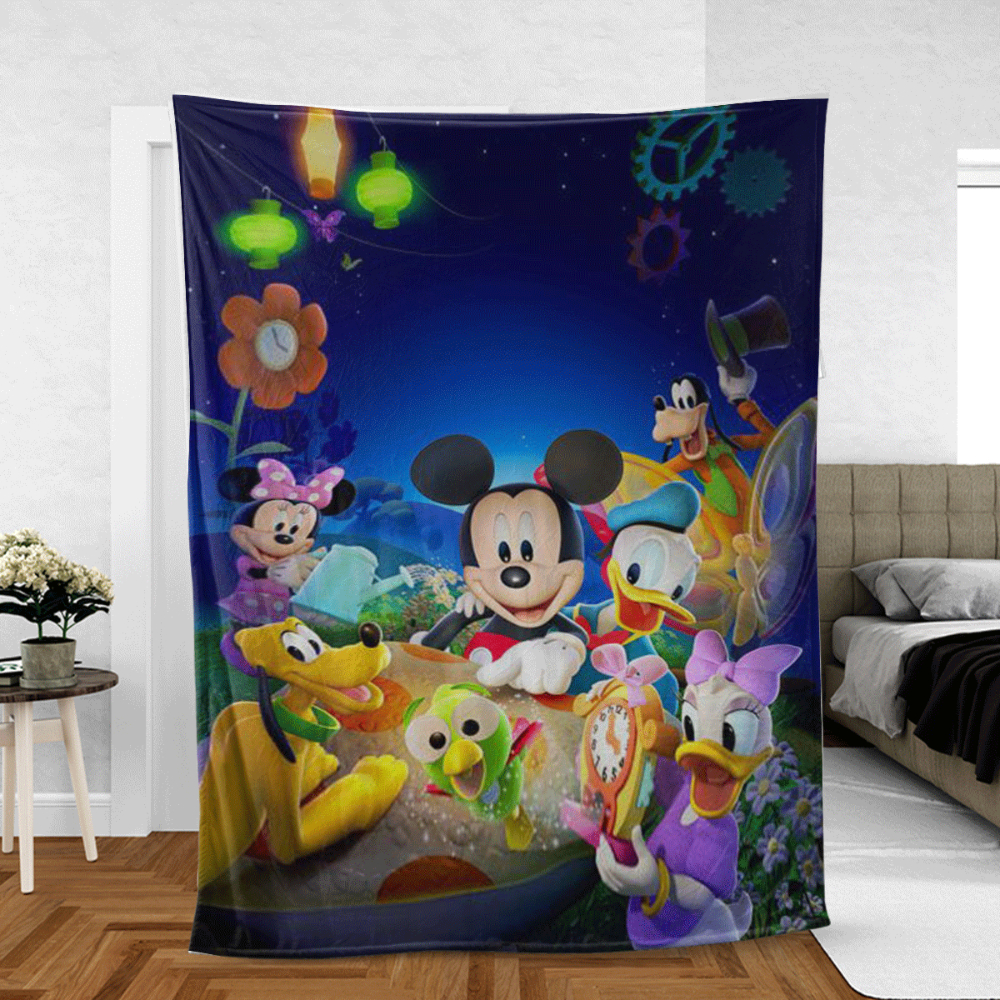 Funny Mickey And Friends Cartoon Disney Sherpa Fleece Quilt Blanket BL1609 - Wisdom Teez.jpg