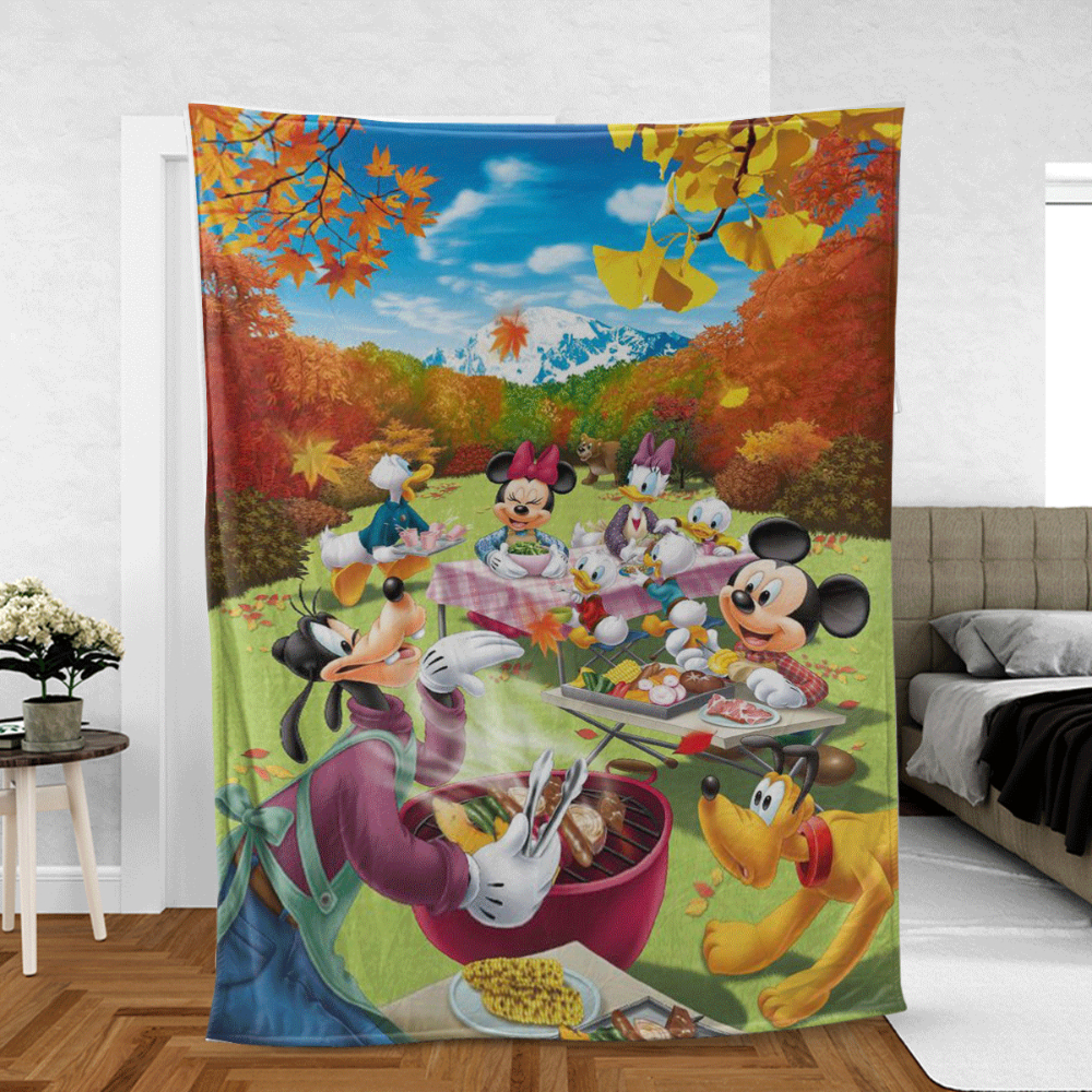 Funny Party Mickey And Friends Cartoon Disney Sherpa Fleece Quilt Blanket BL1724 - Wisdom Teez.jpg