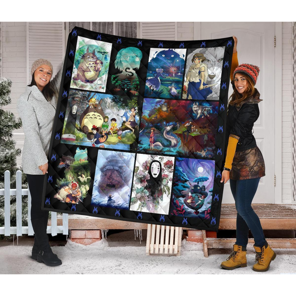 Ghibi Characters Quilt Sherpa Fleece Quilt Blanket BL2618 - Wisdom Teez.jpg