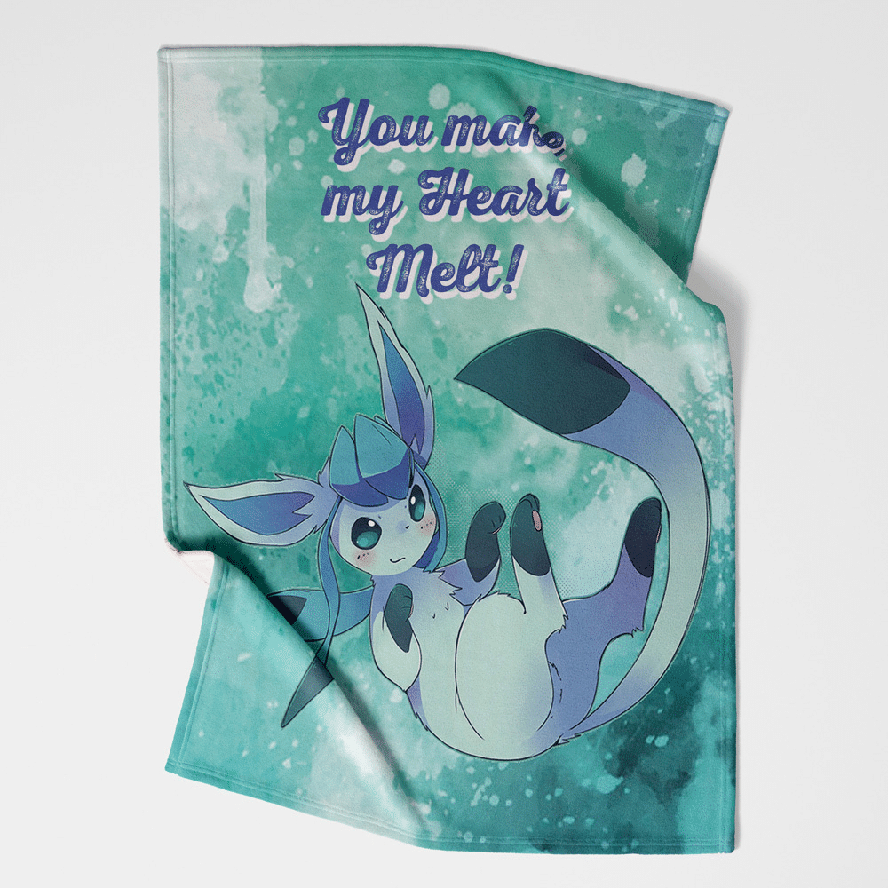 Glaceon Make Me Melt Pokemon Sherpa Fleece Quilt Blanket BL2108 - Wisdom Teez.jpg