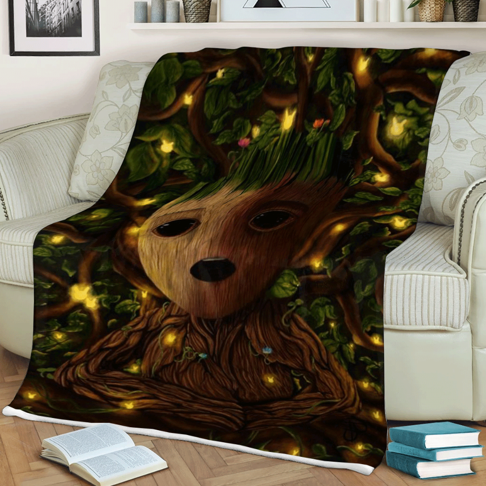 Groot Sherpa Fleece Quilt Blanket BL1398 - Wisdom Teez.jpg