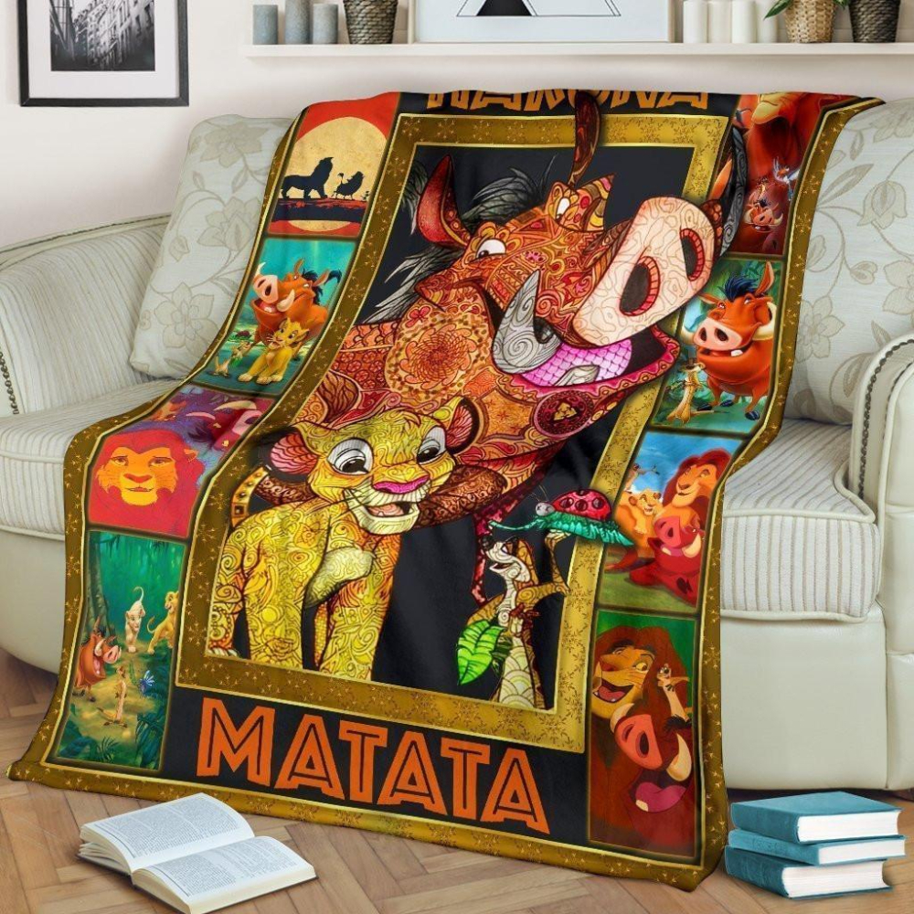 Hakuna Matata Lion King Sherpa Fleece Quilt Blanket BL1979 - Wisdom Teez.jpg