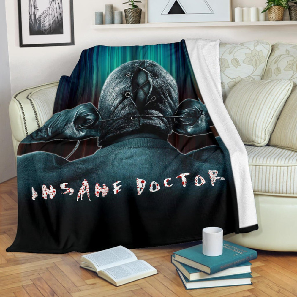 Horror Movie Insane Doctor Ready For Surgery Sherpa Fleece Quilt Blanket BL3113 - Wisdom Teez.jpg