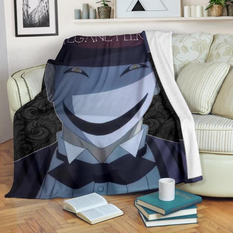 Horror Movie Kagetane Hiruko Scary Smiling Face Sherpa Fleece Quilt Blanket BL3108 - Wisdom Teez.jpg