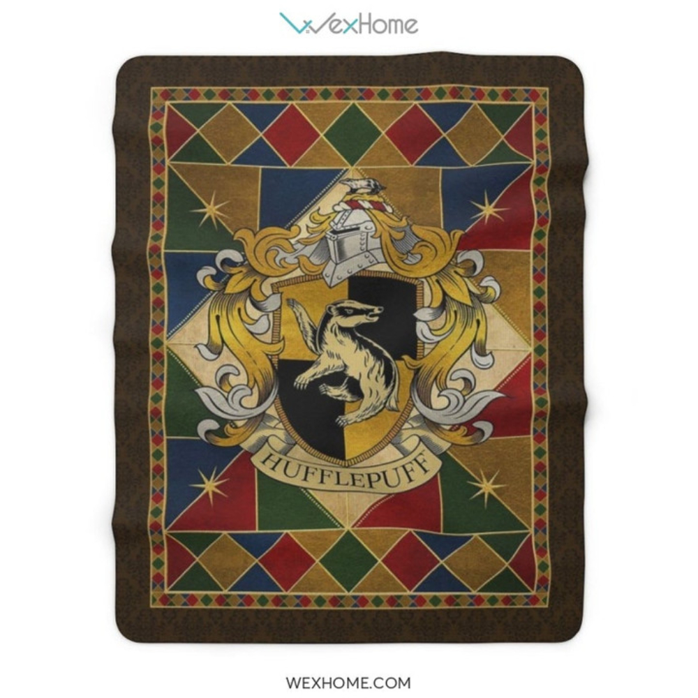 Hufflepuff Sherpa Fleece Quilt Blanket BL2870 - Wisdom Teez.jpg
