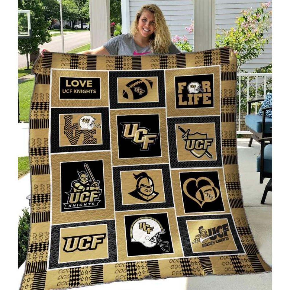 UCF Knights Sherpa Fleece Quilt Blanket BL0019 - Wisdom Teez.jpg