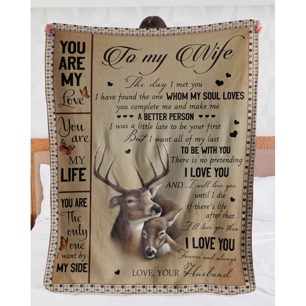 Custom To my wife Fleece Sherpa Blankets Gifts for Wife, Birthday Gifts Christmas blanket, Wife blanket, Anniversary blanket, Couple gifts 26.jpg