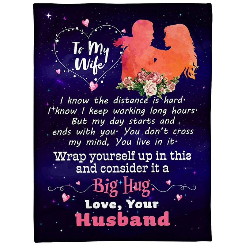 Custom To my wife Romantic Couple Blankets Gifts for Wife, Birthday Gifts Christmas blanket, Wife blanket, Anniversary blanket, Couple gifts.jpg