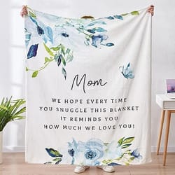 gifts for mom blanket, mom blanket from daughter son, birthday gifts for mom, mom birthday gifts, i love you mom throw b