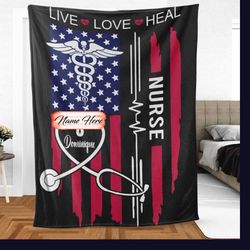 personalized licensed practical nurse blanket, fleece sherpa blanket christmas gift from mom birthday gifts for daughter