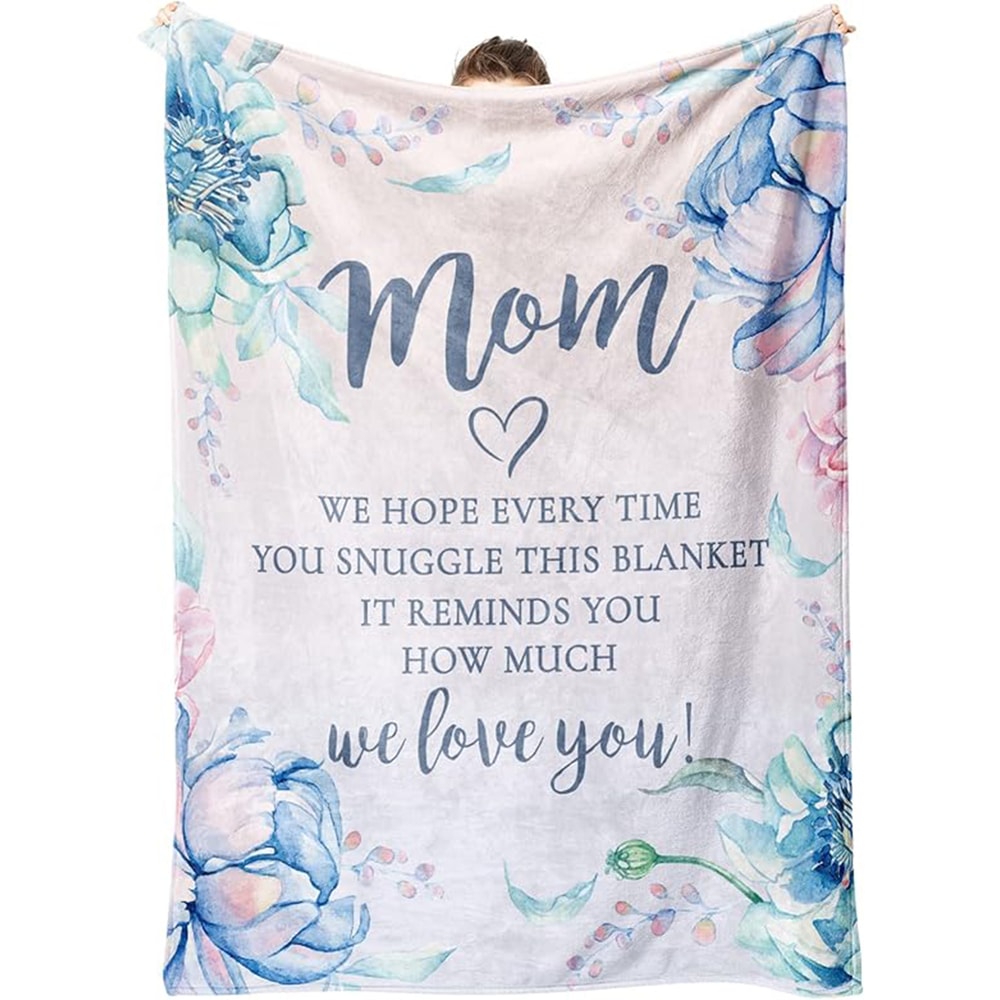 Personalized Mom Flower Blanket I Hope Every Time You Snuggle This Fleece Blanket Birthday Gifts From Daughter And Son For Mom Mother's Day.jpg