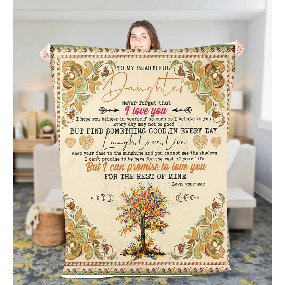 Personalized name To My Daughter Fleece Sherpa blanket Birthday Gift For Daughter Christmas gift Christmas blanket with name Daughter gift 7.jpg