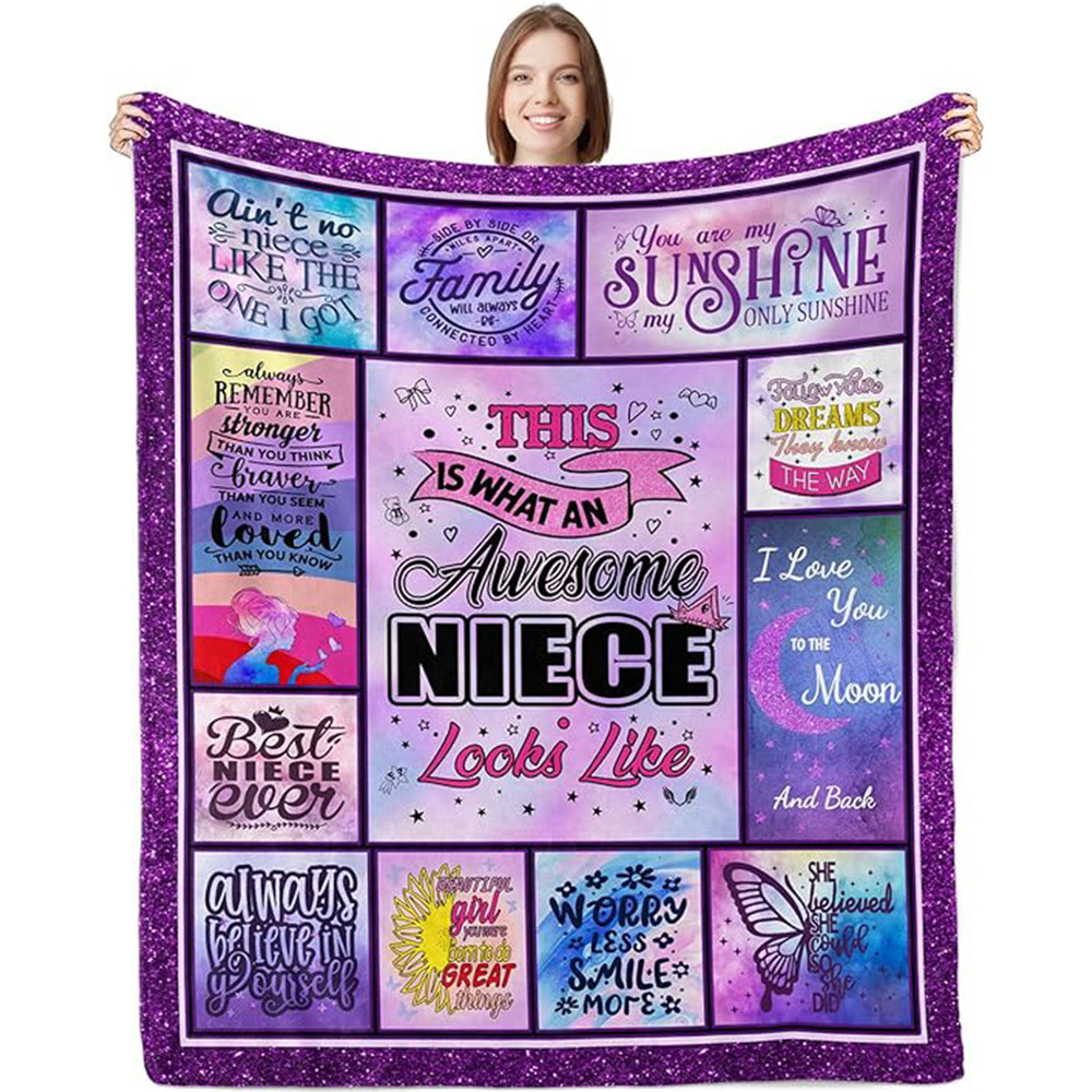Personalized This Is What An Awesome Niece Looks Like Blanket Fleece Blanket Unique Gifts For Niece From Aunt Birthday Gifts Throw Blankets.jpg