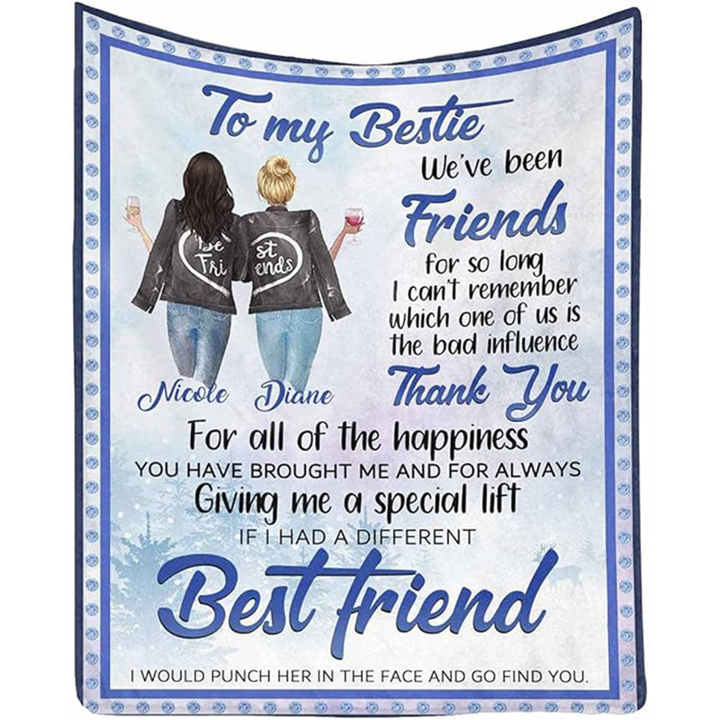 Personalized To My Bestie Blanket Gifts For Friend Birthday Gifts For Best Friend Throw Blankets Flannel Throws Gifts for Bestie Happy Decor 11.jpg