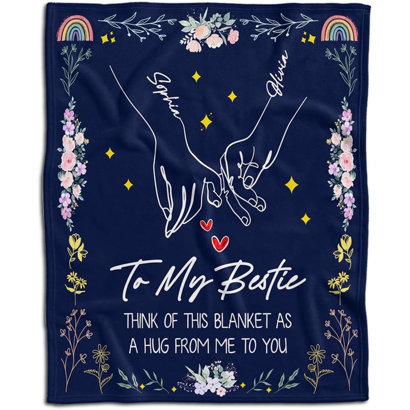 Personalized To My Bestie Blanket Gifts For Friend Birthday Gifts For Best Friend Throw Blankets Flannel Throws Gifts for Bestie Happy Decor 2.jpg
