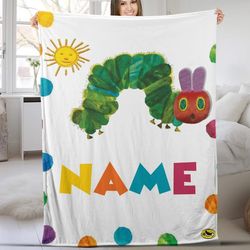 personalized the very hungry caterpillar blanket,the very hungry caterpillar blanket,hungry caterpillar couch sofa blank