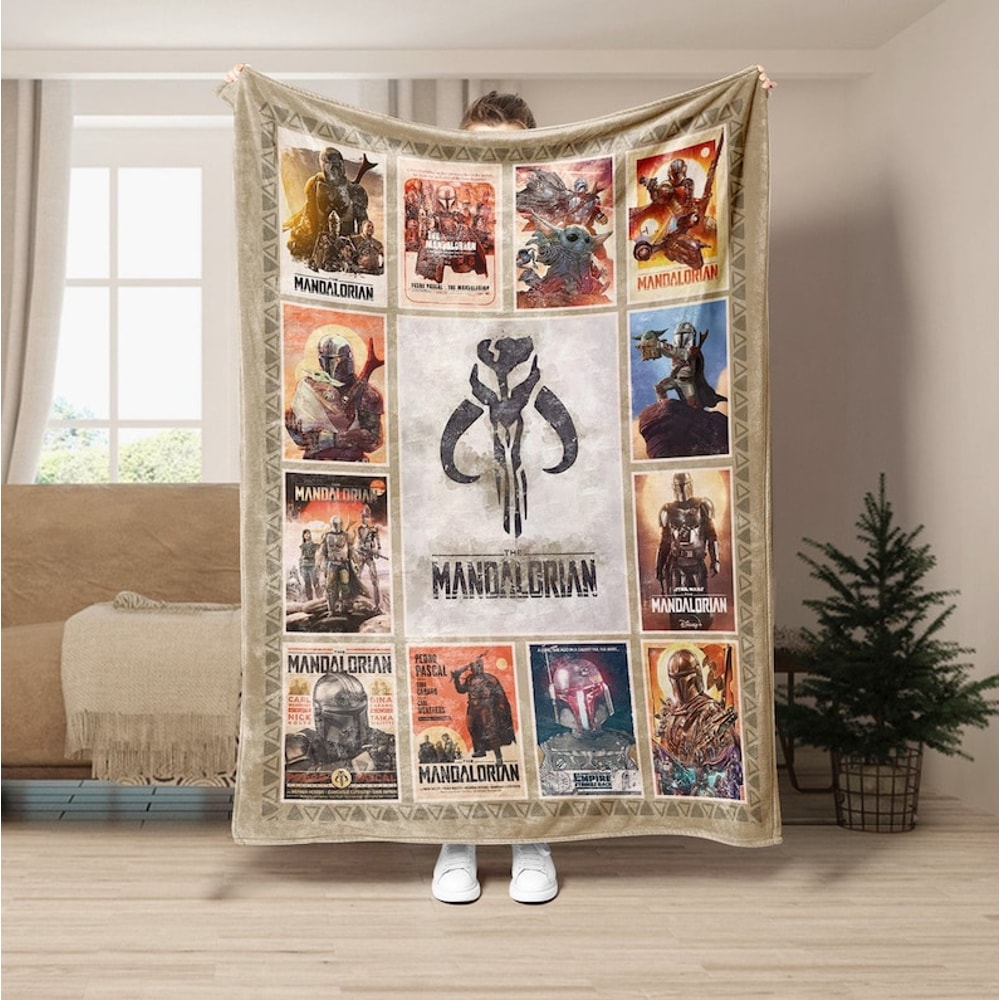 The Mandalorian Blanket Bedroom Decor Mandalorian Blanket Couch Sofa Bedding The Mandalorian Merch1.jpg