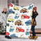 Disney Cars Easter Blanket, Lightning MCQueen Baby Blanket, Disney Cars Blanket, Cars Movie Characters Blanket, Easter Bunny Blanket1.jpg