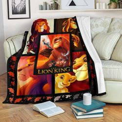 All Lion King Characters Sherpa Fleece Quilt Blanket BL1914