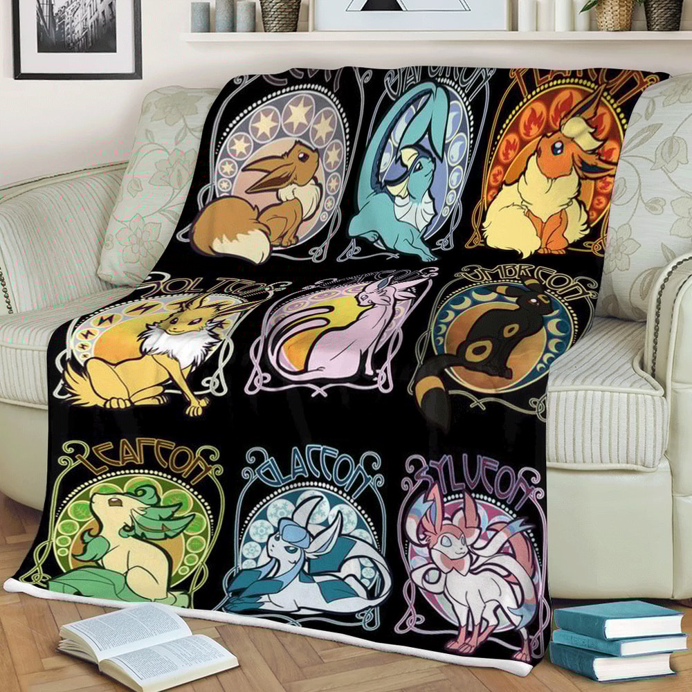 All Monsters In Pokemon Manga Christmas Sherpa Fleece Quilt Blanket BL1310 - Wisdom Teez.jpg