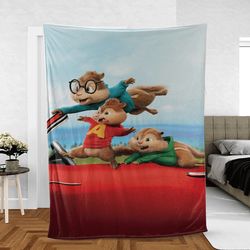 Alvin and the Chipmunks The Road Chip Comedy films Lover Sherpa Fleece Quilt Blanket BL1711