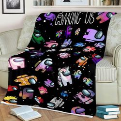 Amoung Us Funny Game Sherpa Fleece Quilt Blanket BL2408