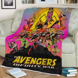 Avengers Infinity War Marvel Christmas Sherpa Fleece Quilt Blanket BL1358