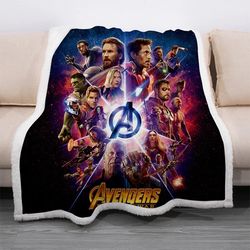 Avengers Marvel Comics Sherpa Fleece Quilt Blanket BL2049