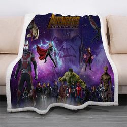 Avengers Marvel Comics Sherpa Fleece Quilt Blanket BL2054