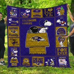 Baltimore Ravens Sherpa Fleece Quilt Blanket BL0202