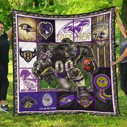 Baltimore Ravens Sherpa Fleece Quilt Blanket BL0208