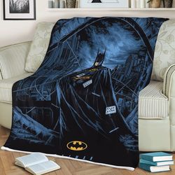 batman dark night dc comics sherpa fleece quilt blanket bl1291